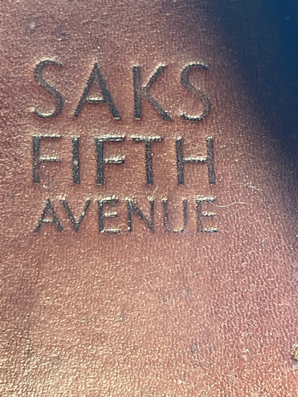Saks Fifth Avenue Cognac Brown Leather Loafers Womens Size 8B VGUC - Picture 6 of 14